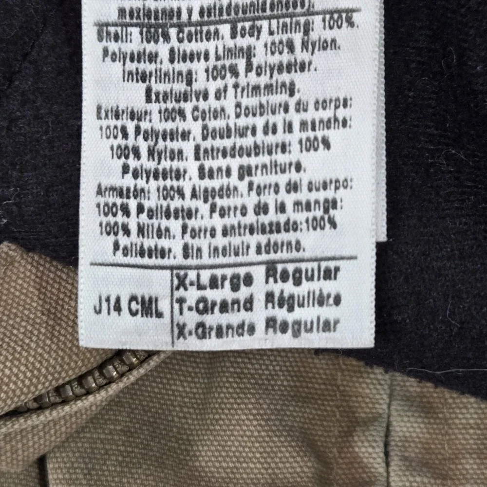VINTAGE Carhartt Men Jacket XL Santa Fe Corduroy Collar J14 CML Quilted Lined